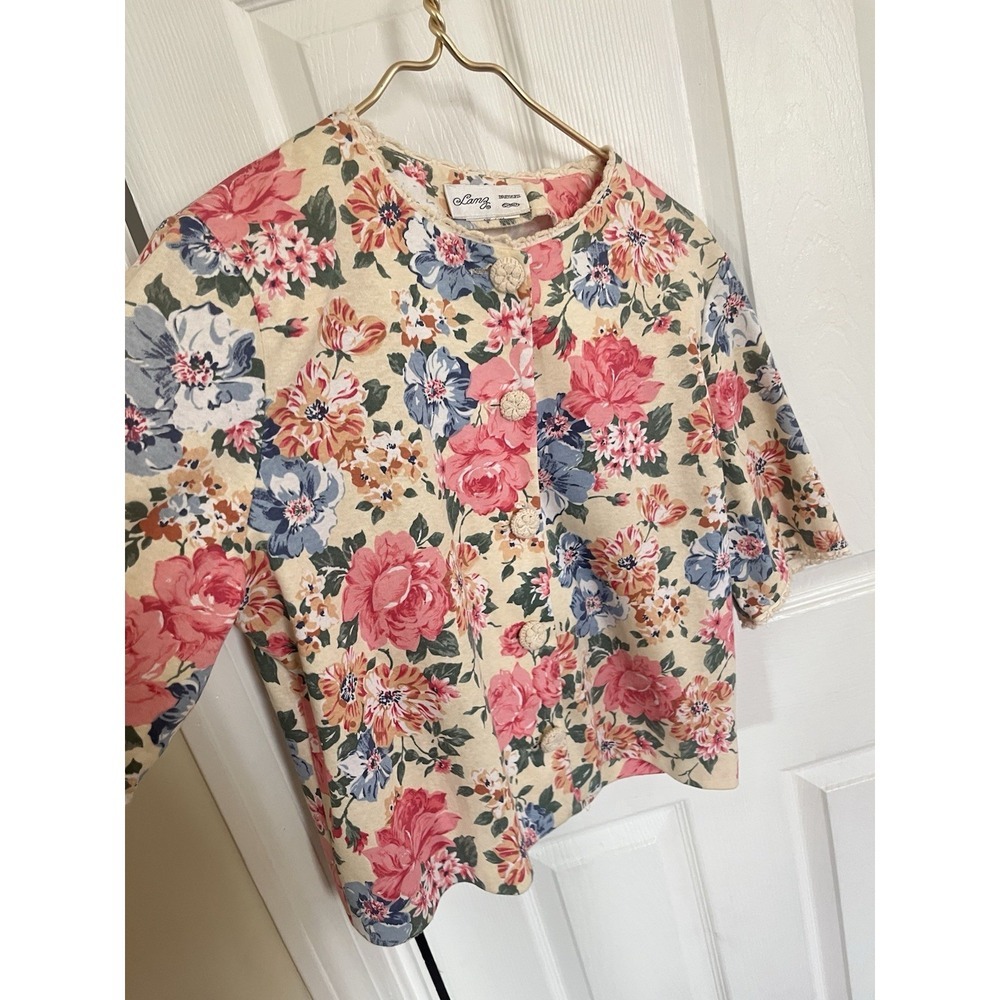 VTG Lanz Floral Blouse Cottagecore Boho Shabby Chic Retro Garden (modificated) - Picture 12 of 12